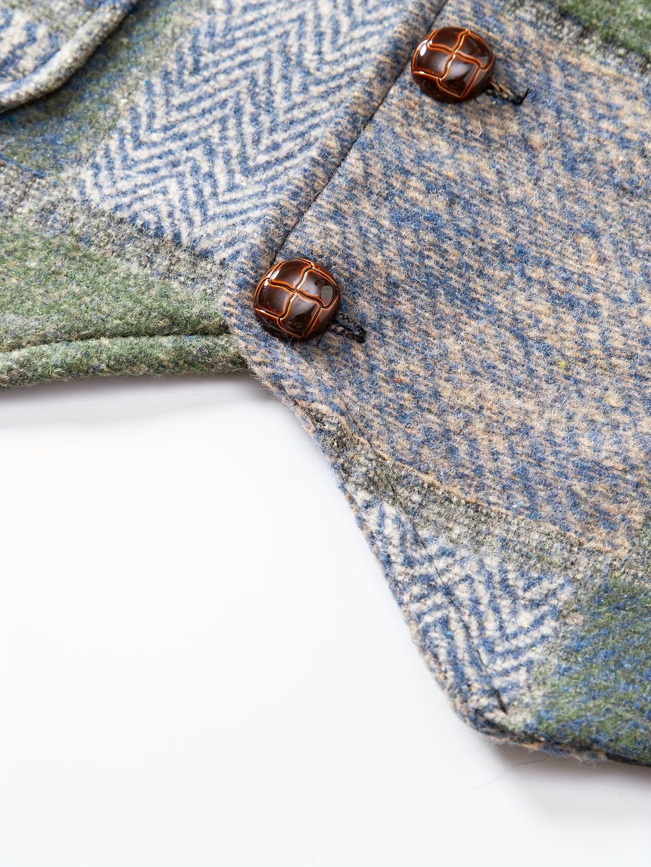 Antonio | Chaleco de tweed con patrón de espiga para hombres
