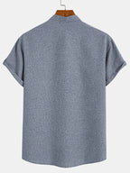 Mario™ | Camisa elegante de manga corta y cuello alto
