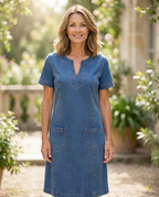 Teresa™ | Vestido de Denim Suave con Bolsillos Delanteros