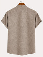 Mario™ | Camisa elegante de manga corta y cuello alto
