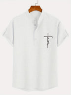 Mario™ | Camisa elegante de manga corta y cuello alto