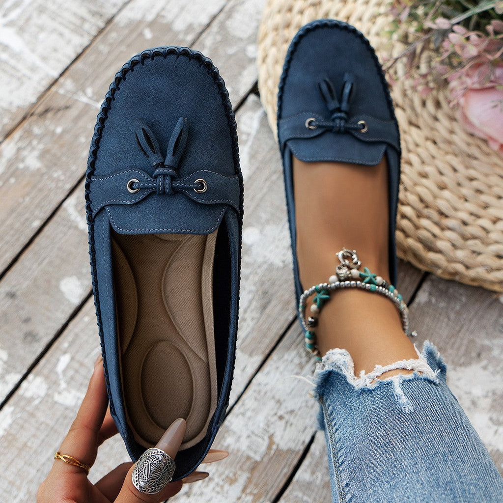 Julia - Mocasines de punta redonda para mujer
