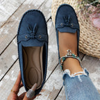 Julia - Mocasines de punta redonda para mujer
