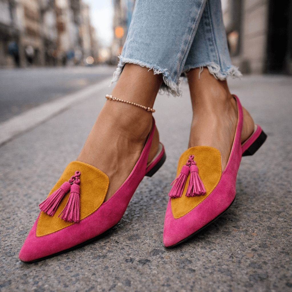 Eliza | Sandalias con tiras y pompones