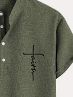 Mario™ | Camisa elegante de manga corta y cuello alto