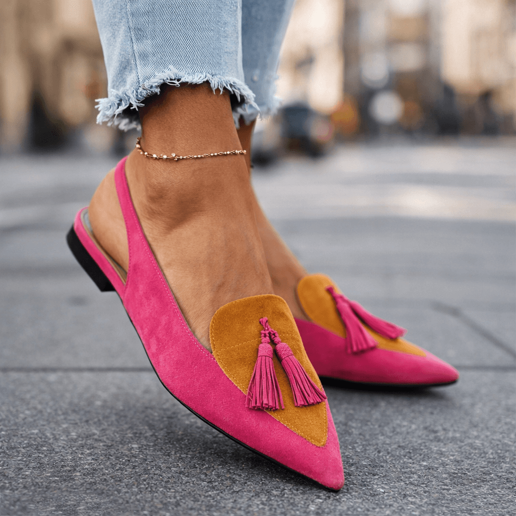 Eliza | Sandalias con tiras y pompones