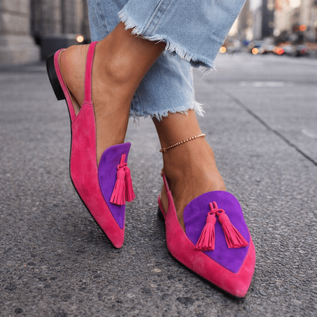 Eliza | Sandalias con tiras y pompones