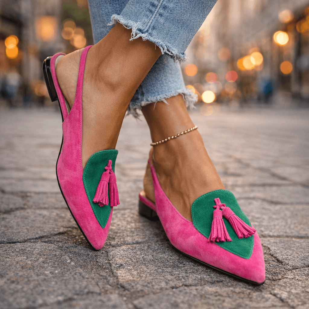 Eliza | Sandalias con tiras y pompones