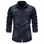 Camisa vaquera de algodón AdaptiveFit: Confeccionada para hombre