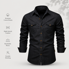Camisa vaquera de algodón AdaptiveFit: Confeccionada para hombre