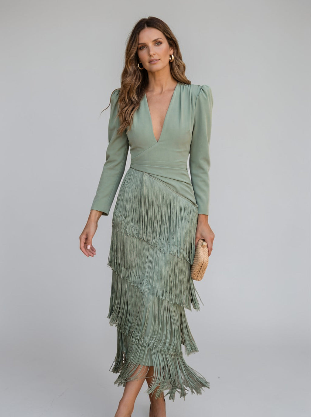 Sofía | Vestido con flecos elegante