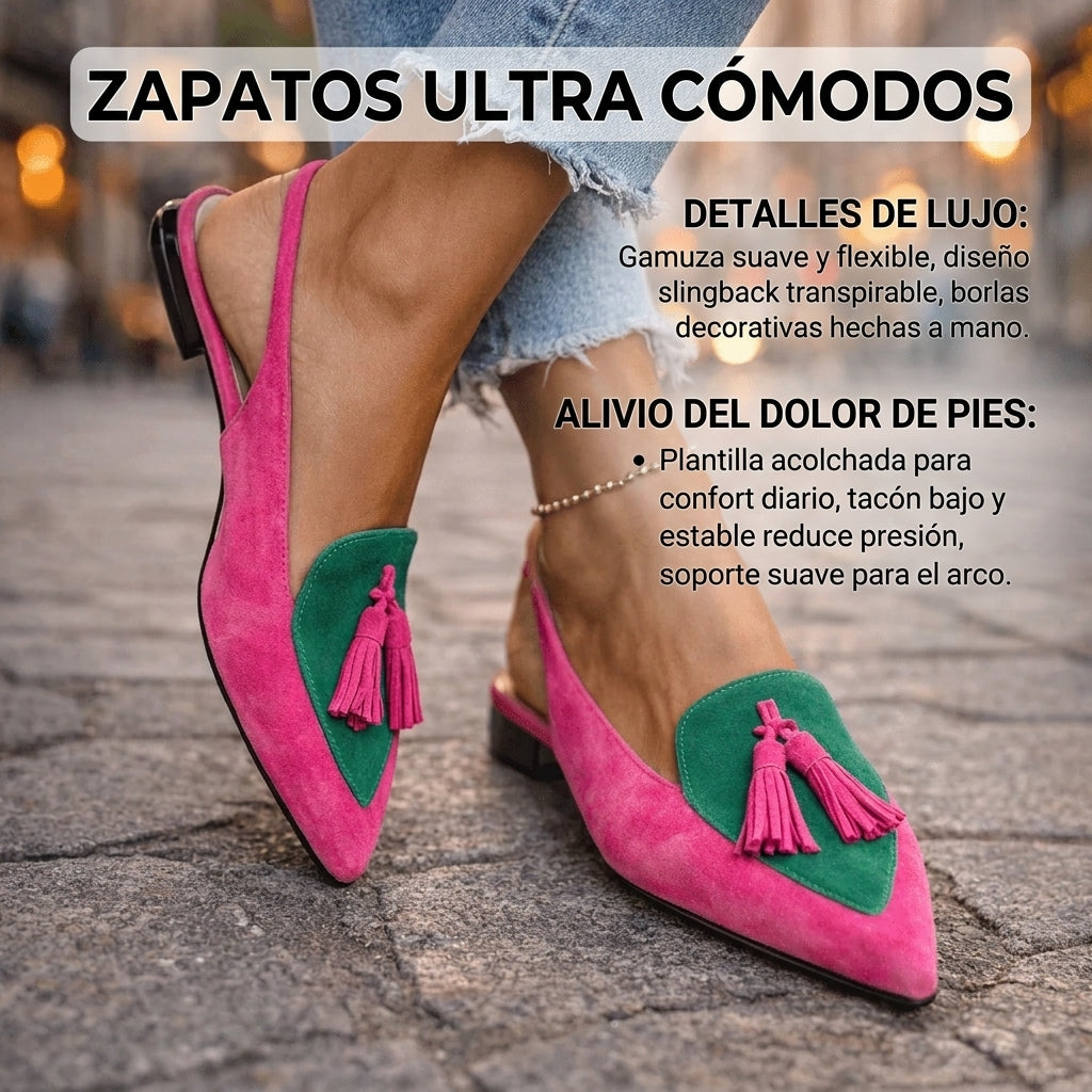 Eliza | Sandalias con tiras y pompones