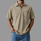 Denton Camisa de denim con cremallera