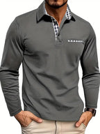 CARLOS | Polo de manga larga para hombre premium - comodidad suave, elegancia moderna, corte favorecedor