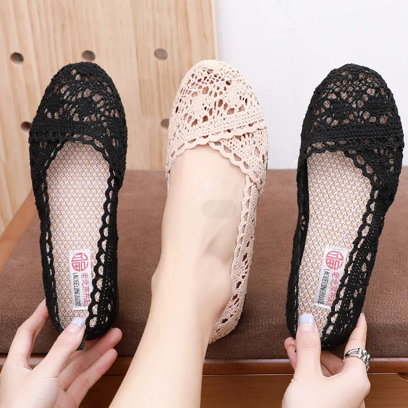 VALERIA - Bailarinas de crochet para mujer