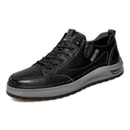Zapatillas deportivas para hombre de alta calidad, antideslizantes, calzado de senderismo, estilo vintage, botas de montaña de cuero genuino