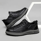 Zapatillas deportivas para hombre de alta calidad, antideslizantes, calzado de senderismo, estilo vintage, botas de montaña de cuero genuino