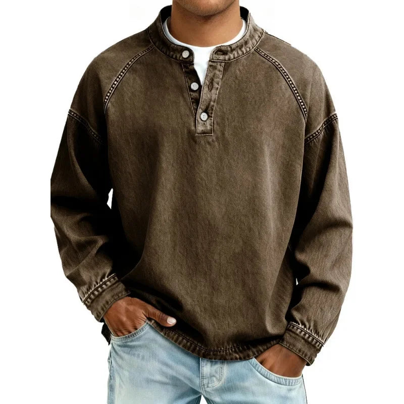 SAMY| Camisa Henley vintage