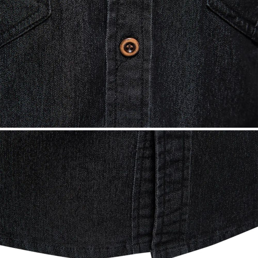 Camisa vaquera de algodón AdaptiveFit: Confeccionada para hombre
