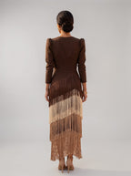 Sofía | Vestido con flecos elegante