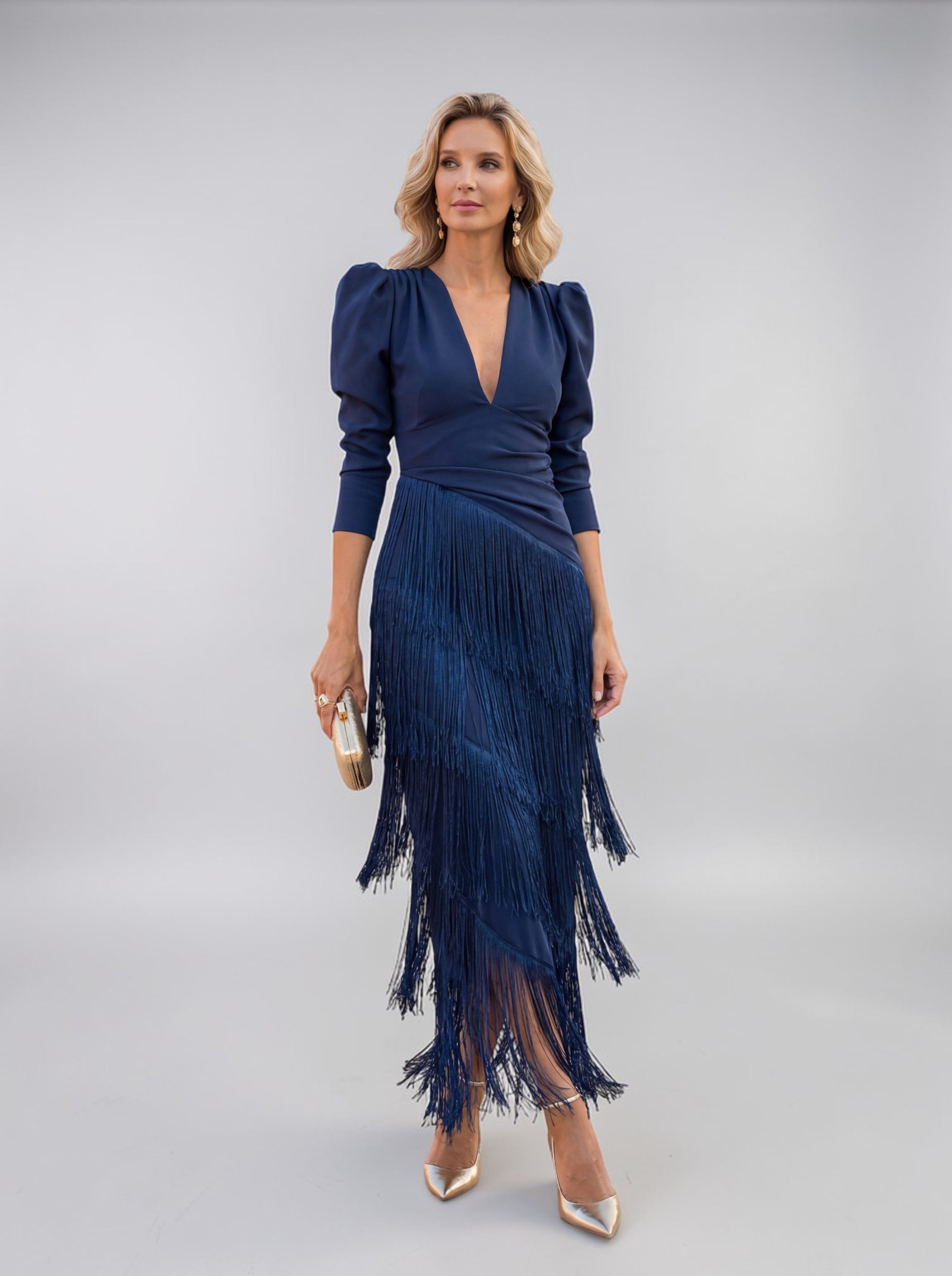 Sofía | Vestido con flecos elegante