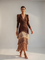 Sofía | Vestido con flecos elegante