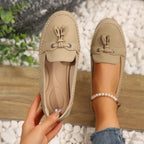Julia - Mocasines de punta redonda para mujer