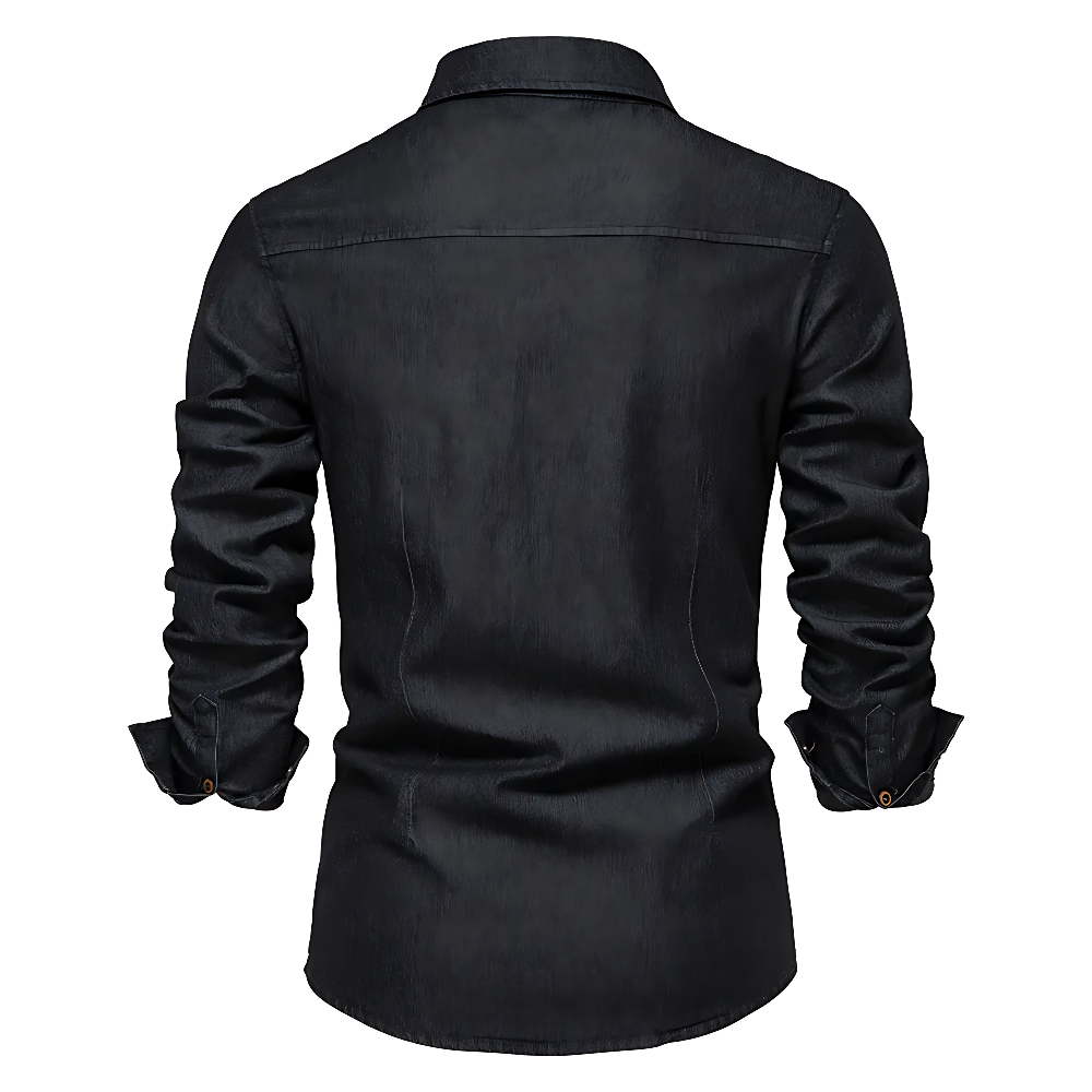 Camisa vaquera de algodón AdaptiveFit: Confeccionada para hombre