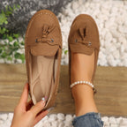 Julia - Mocasines de punta redonda para mujer