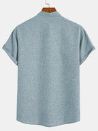 Mario™ | Camisa elegante de manga corta y cuello alto