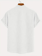 Mario™ | Camisa elegante de manga corta y cuello alto