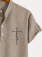 Mario™ | Camisa elegante de manga corta y cuello alto