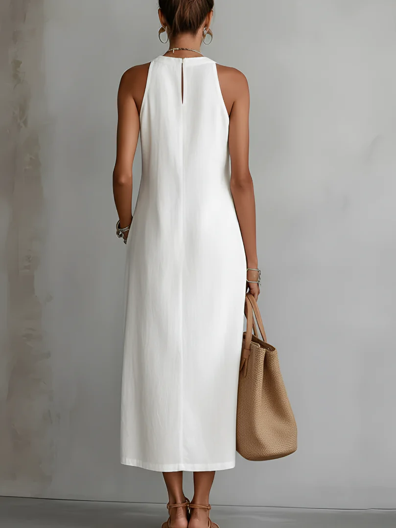 JIMENA | VESTIDO MIDI DE LINO