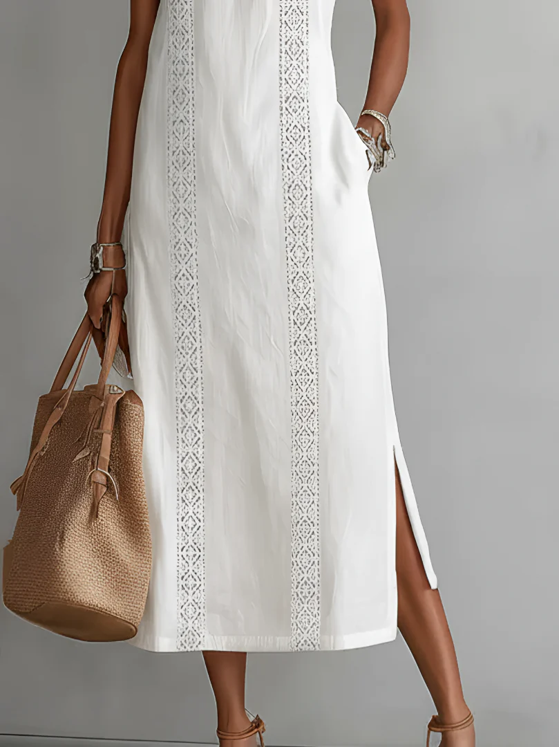 JIMENA | VESTIDO MIDI DE LINO