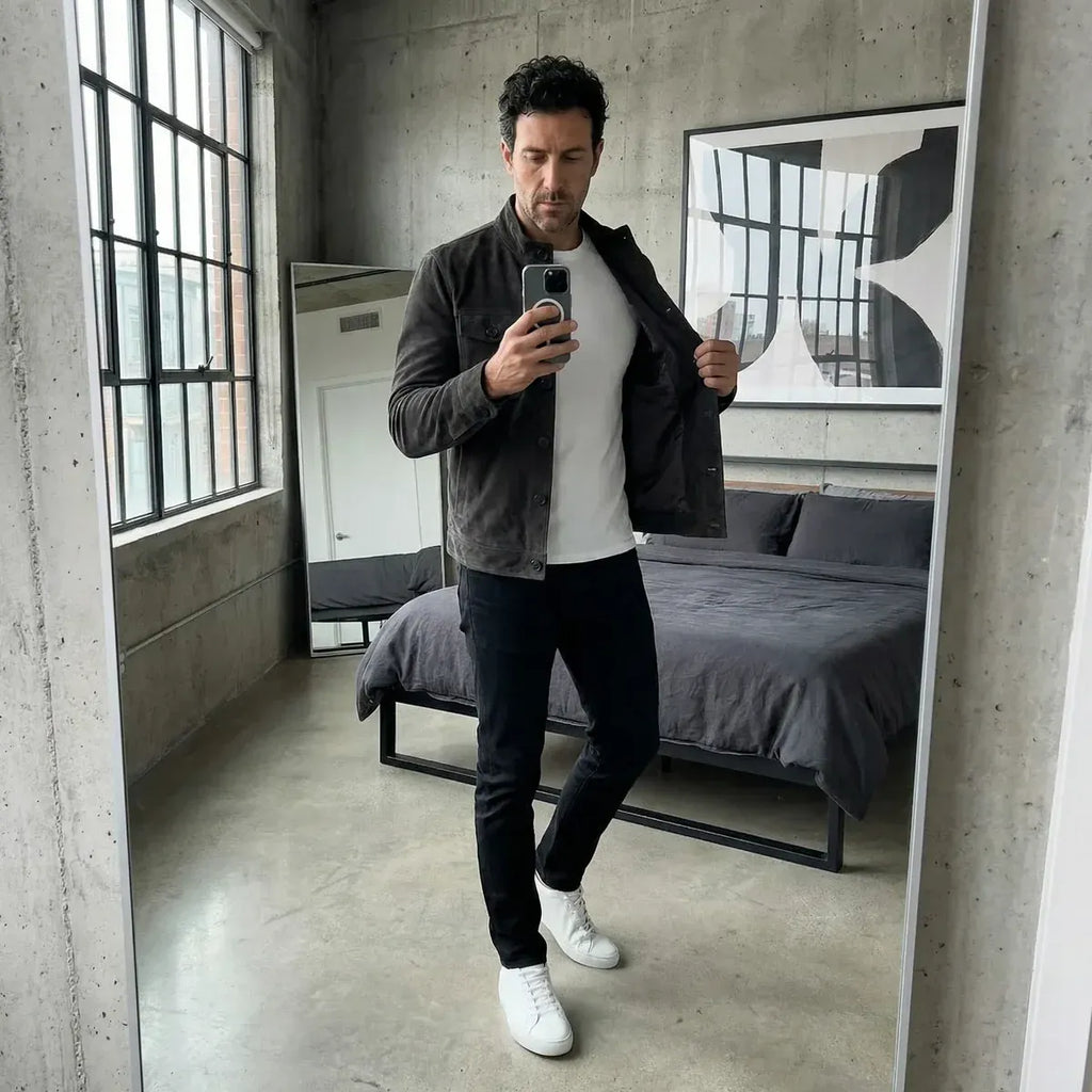 Mateo | Chaqueta de ante Oltrarno