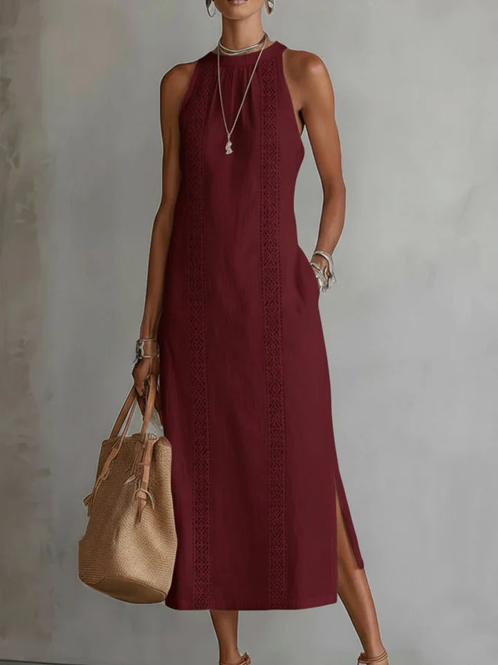 JIMENA | VESTIDO MIDI DE LINO