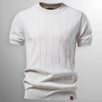 Luca | Camiseta de canalé de lujo
