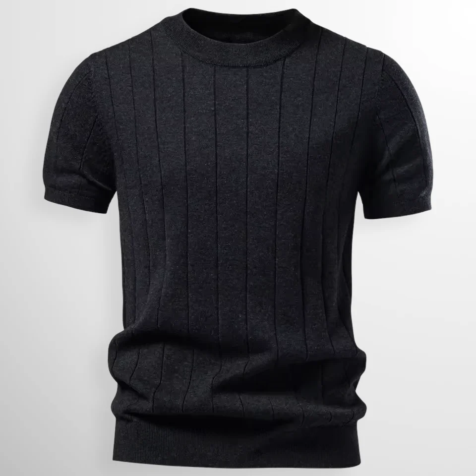 Luca | Camiseta de canalé de lujo