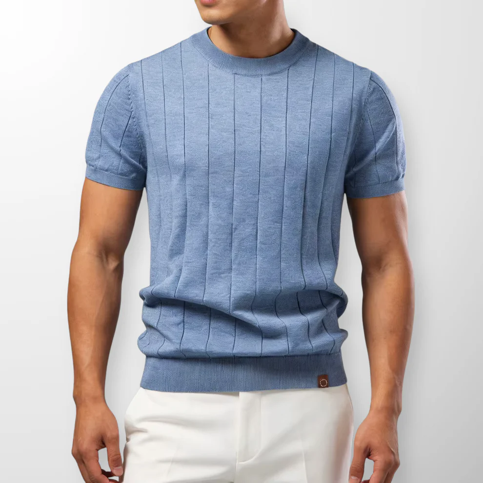 Luca | Camiseta de canalé de lujo