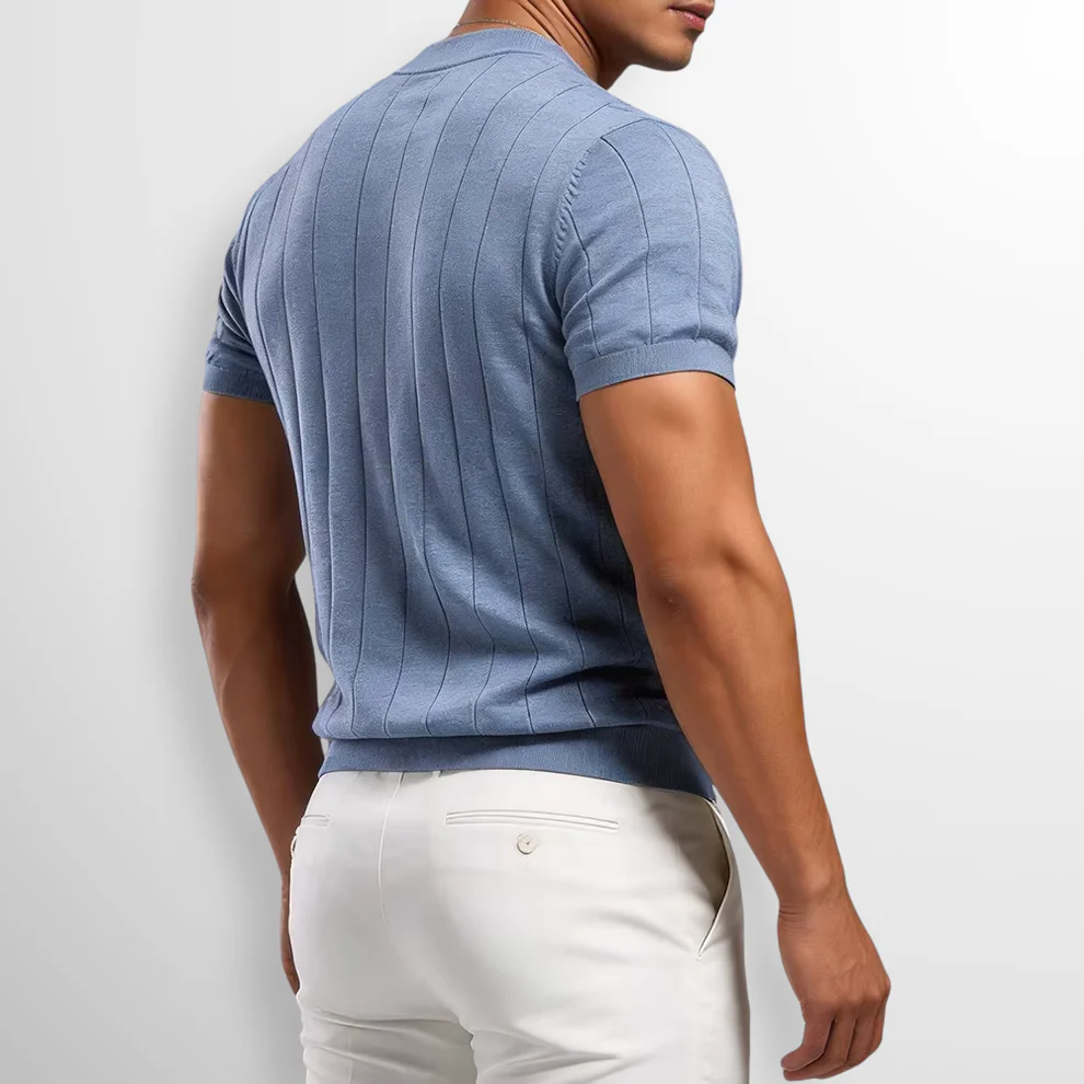 Luca | Camiseta de canalé de lujo