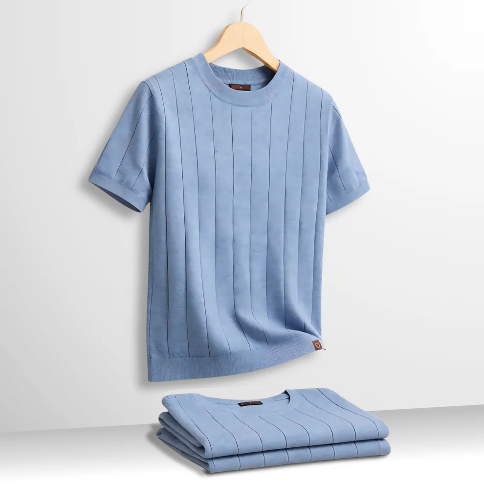 Luca | Camiseta de canalé de lujo