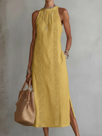 JIMENA | VESTIDO MIDI DE LINO
