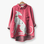 Sara | Blusa de lino atemporal con estampado