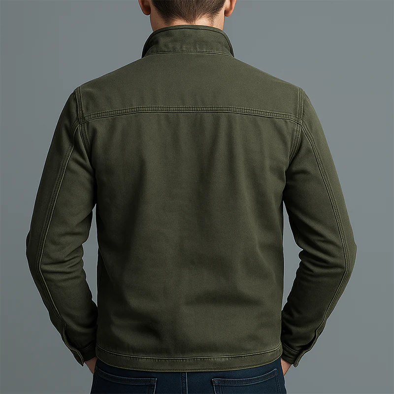 David | Chaqueta vintage de algodón con cremallera