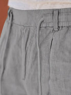 Pablo | PANTALONES DE LINO DE PIERNA ANCHA CON CORDÓN