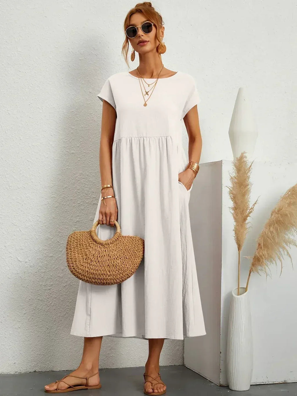 CARMEN — Vestido Midi Fluido