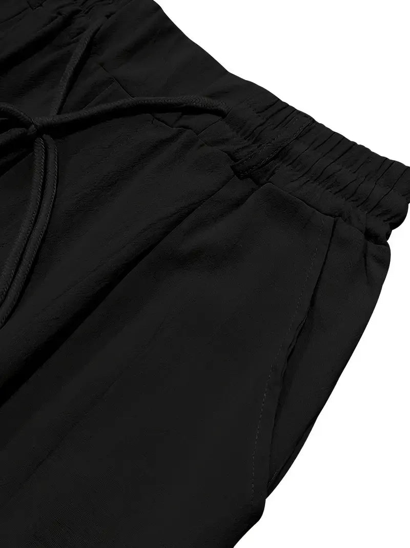 Pablo | PANTALONES DE LINO DE PIERNA ANCHA CON CORDÓN