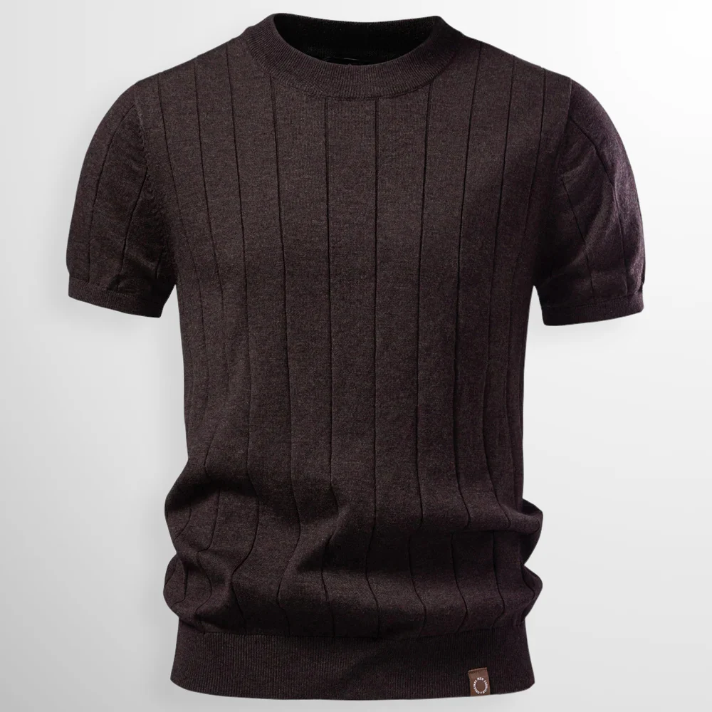 Luca | Camiseta de canalé de lujo
