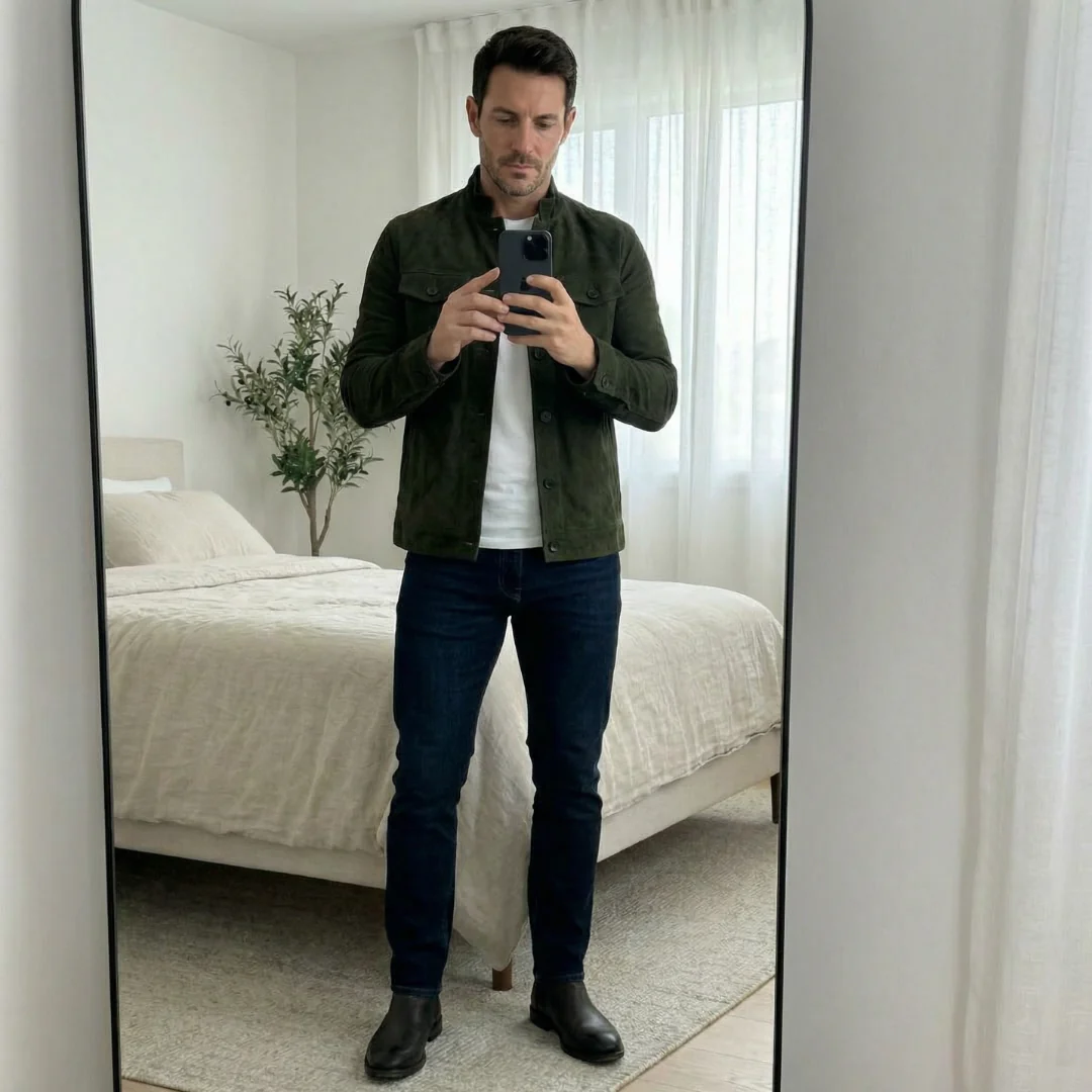 Mateo | Chaqueta de ante Oltrarno