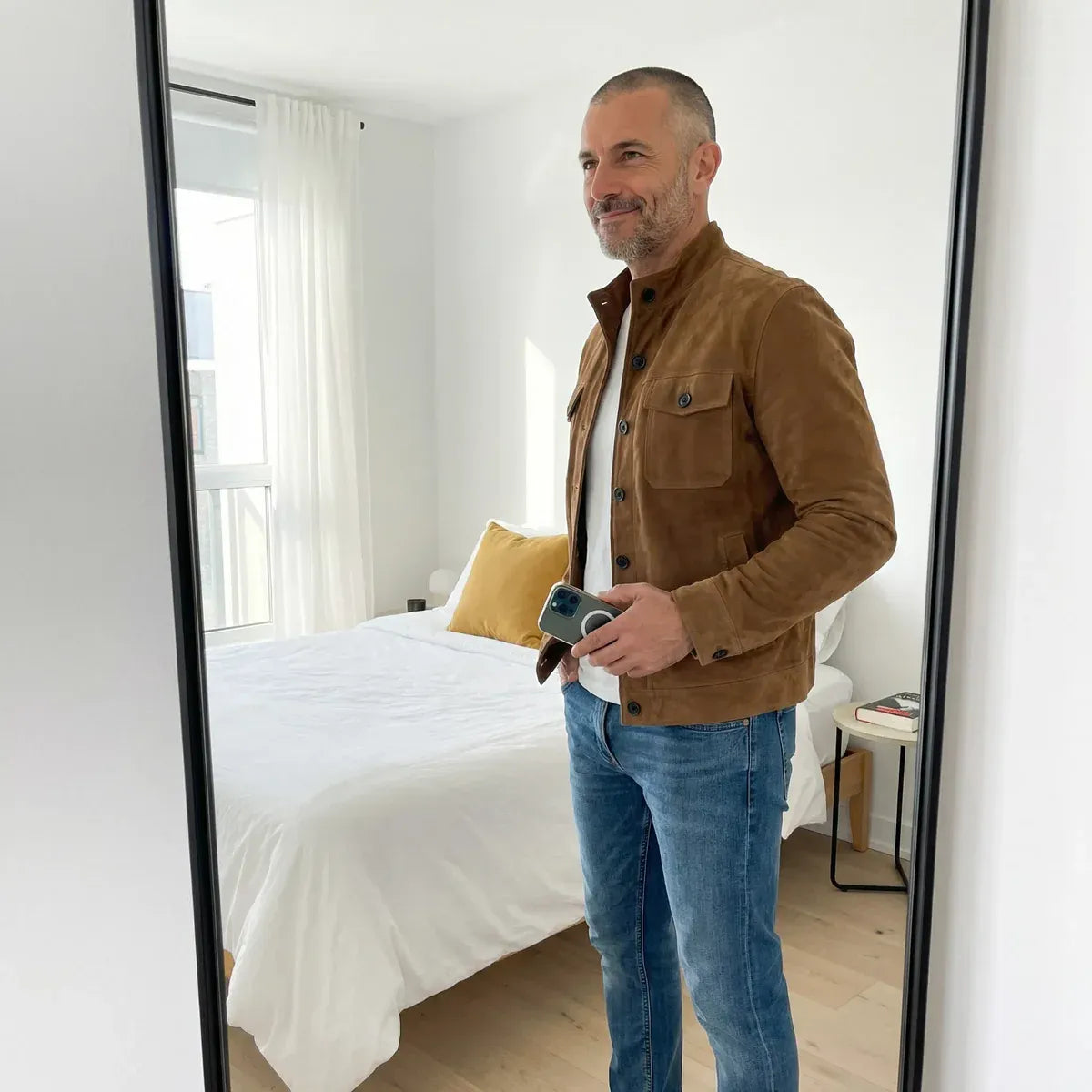 Mateo | Chaqueta de ante Oltrarno